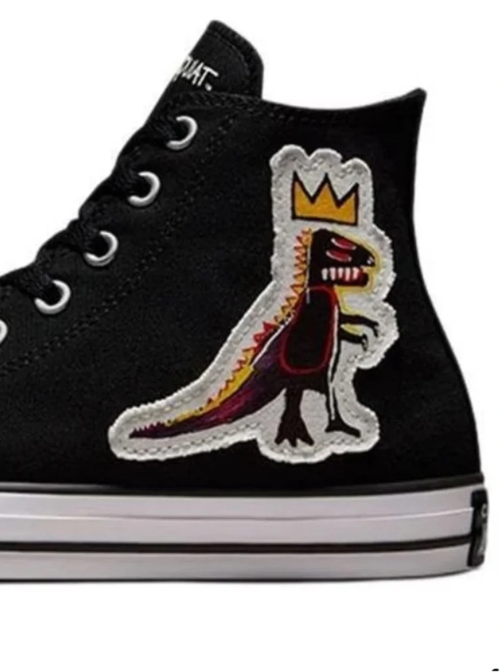 Converse Kids High Top Sneakers in Black with White Toe Cap